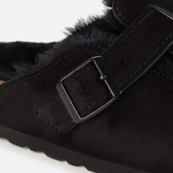 Sandals & Slides|Sandals|Dr. Martens Birkenstock Boston Suede And Shearling Mules - UK 3.5/EU 36
