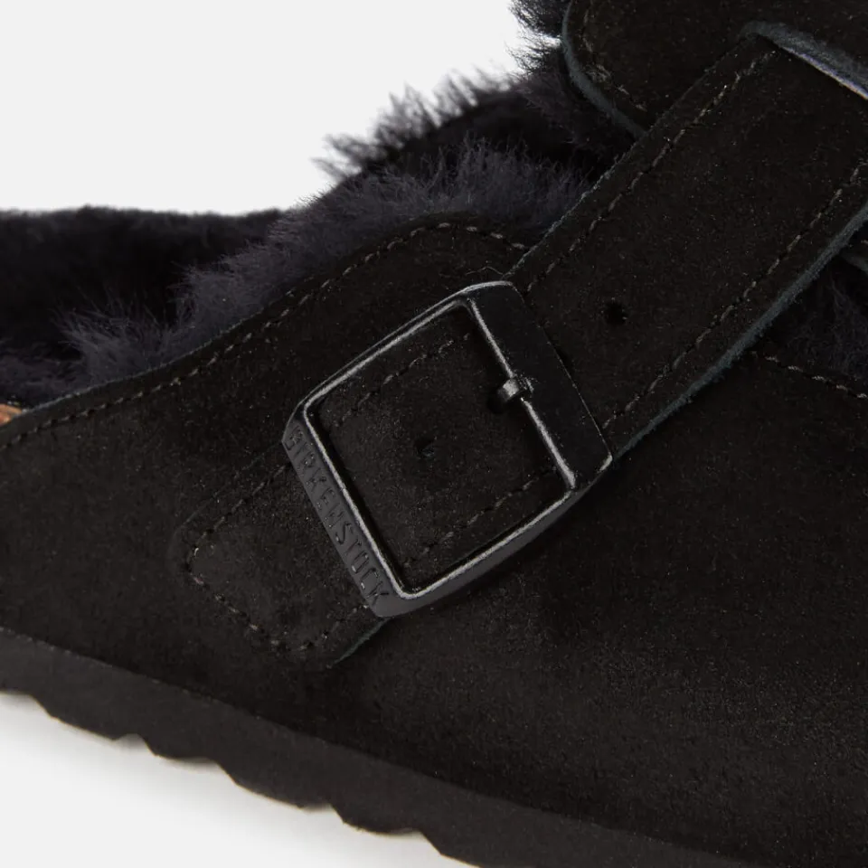 Sandals & Slides|Sandals|Dr. Martens Birkenstock Boston Suede And Shearling Mules - UK 3.5/EU 36