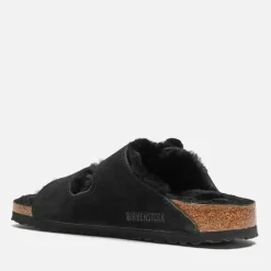 Sandals & Slides|Sandals|Birkenstock Women's Arizona Slim Fit Shearling Double Strap Sandals - UK 3.5