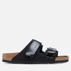 Sandals & Slides|Sandals|Dr. Martens Birkenstock Women's Uji Slim-Fit Nubuck and Leather Double-Strap Sandals - UK 3.5
