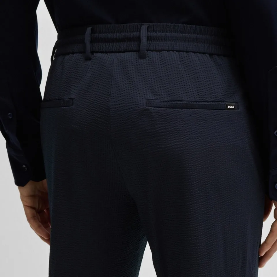Trousers|Dr. Martens BOSS Black P-Genius Seersucker Trousers - XS