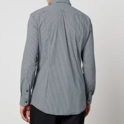 Shirts|Shirts|Polo Ralph Lauren BOSS Black P-HANK-S Checked Jersey Shirt - 40/15.75