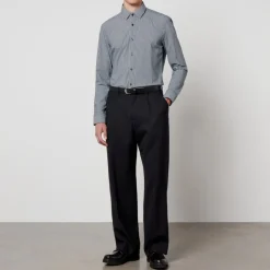 Shirts|Shirts|Polo Ralph Lauren BOSS Black P-HANK-S Checked Jersey Shirt - 40/15.75