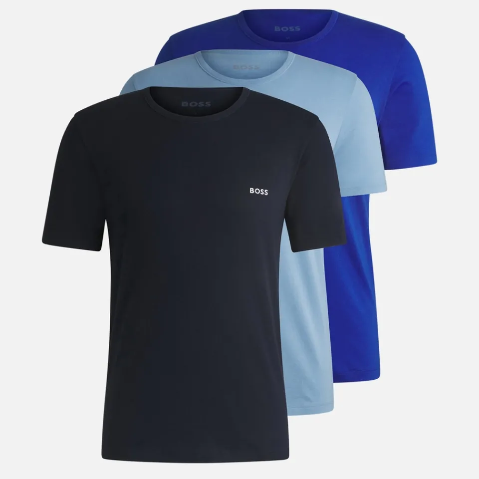 T-Shirts|T-Shirts|Mallet BOSS Bodywear 3 Pack Classic Lounge Cotton-Jersey T-Shirts - M