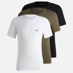 T-Shirts|T-Shirts|BOSS Bodywear 3-Pack Cotton-Jersey T-Shirts - M