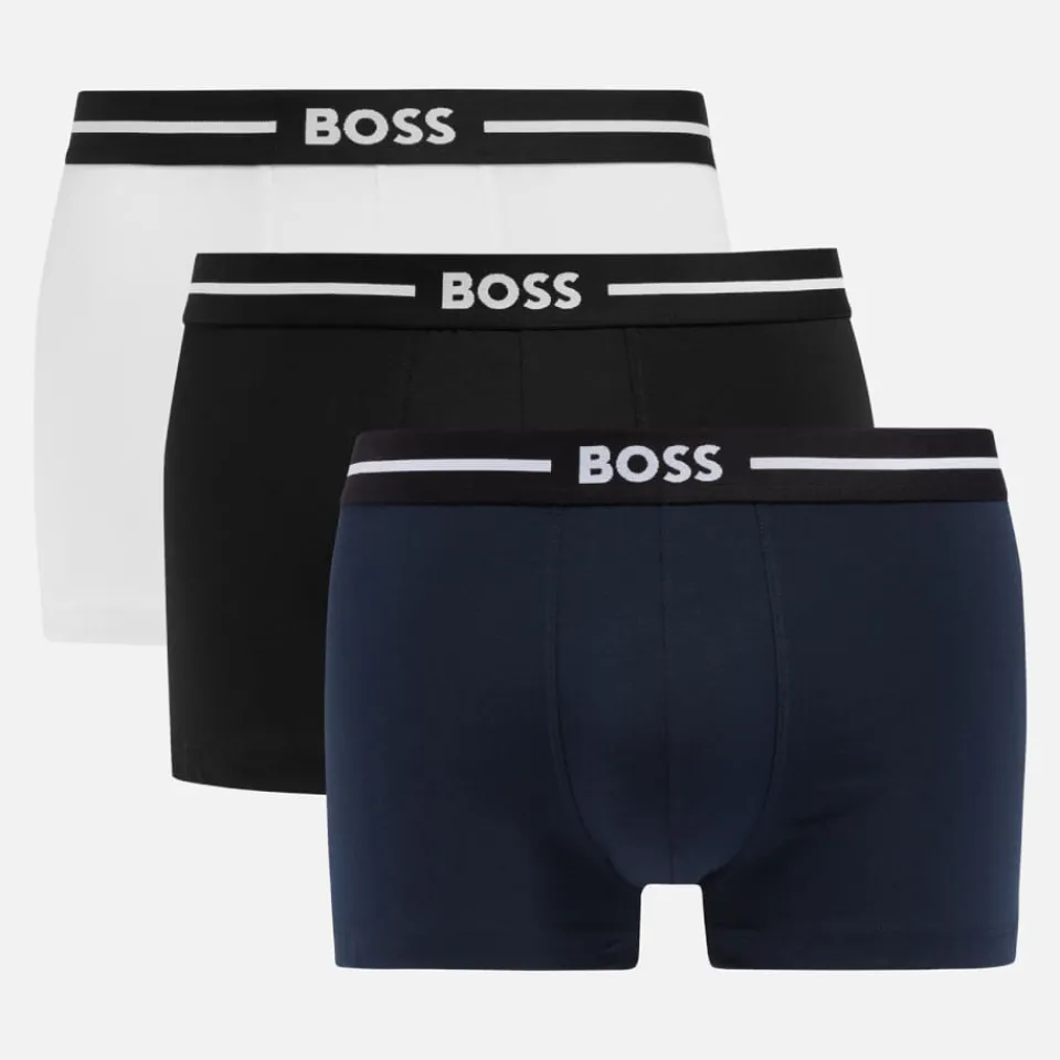 Underwear|BOSS Bodywear Three-Pack Bold Stretch-Cotton Boxer Trunks - S