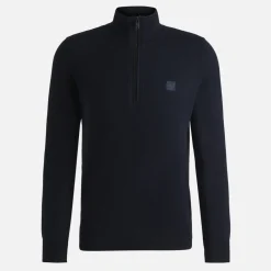 Knitwear|Dr. Martens BOSS Orange Kanobix Cotton-Blend Quarter-Zip Jumper - S