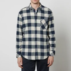 Shirts|Shirts|BOSS Orange Riou Checked Brushed Cotton Shirt - S