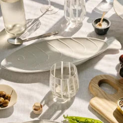 Dining|Urban Apothecary Broste Copenhagen Pesce Narrow Plate - White
