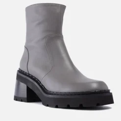 Boots|Dr. Martens BY FAR Norris Leather Heeled Ankle Boots - UK 3