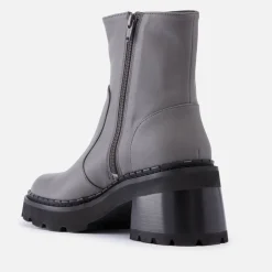 Boots|Dr. Martens BY FAR Norris Leather Heeled Ankle Boots - UK 3