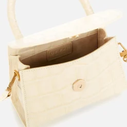 Bags|BY FAR Women's Mini Croco Top Handle Bag - Cream