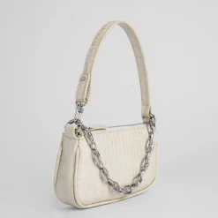 Bags|A.P.C. BY FAR Women's Mini Rachel Croco Bag - Cream