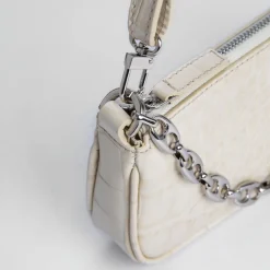 Bags|A.P.C. BY FAR Women's Mini Rachel Croco Bag - Cream