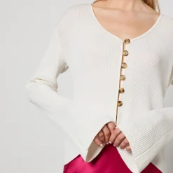 T-Shirts And Tops|Crocs By Malene Birger Cirella Cotton-Bend Ribbed-Knit Top - S