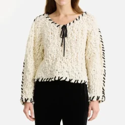 Loungewear|Knitwear|Dr. Martens By Malene Birger Milea Crocheted Wool-Blend Jumper - L