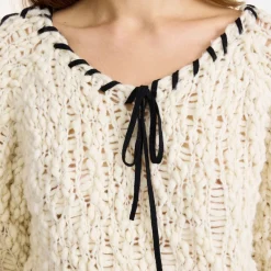 Loungewear|Knitwear|Dr. Martens By Malene Birger Milea Crocheted Wool-Blend Jumper - L