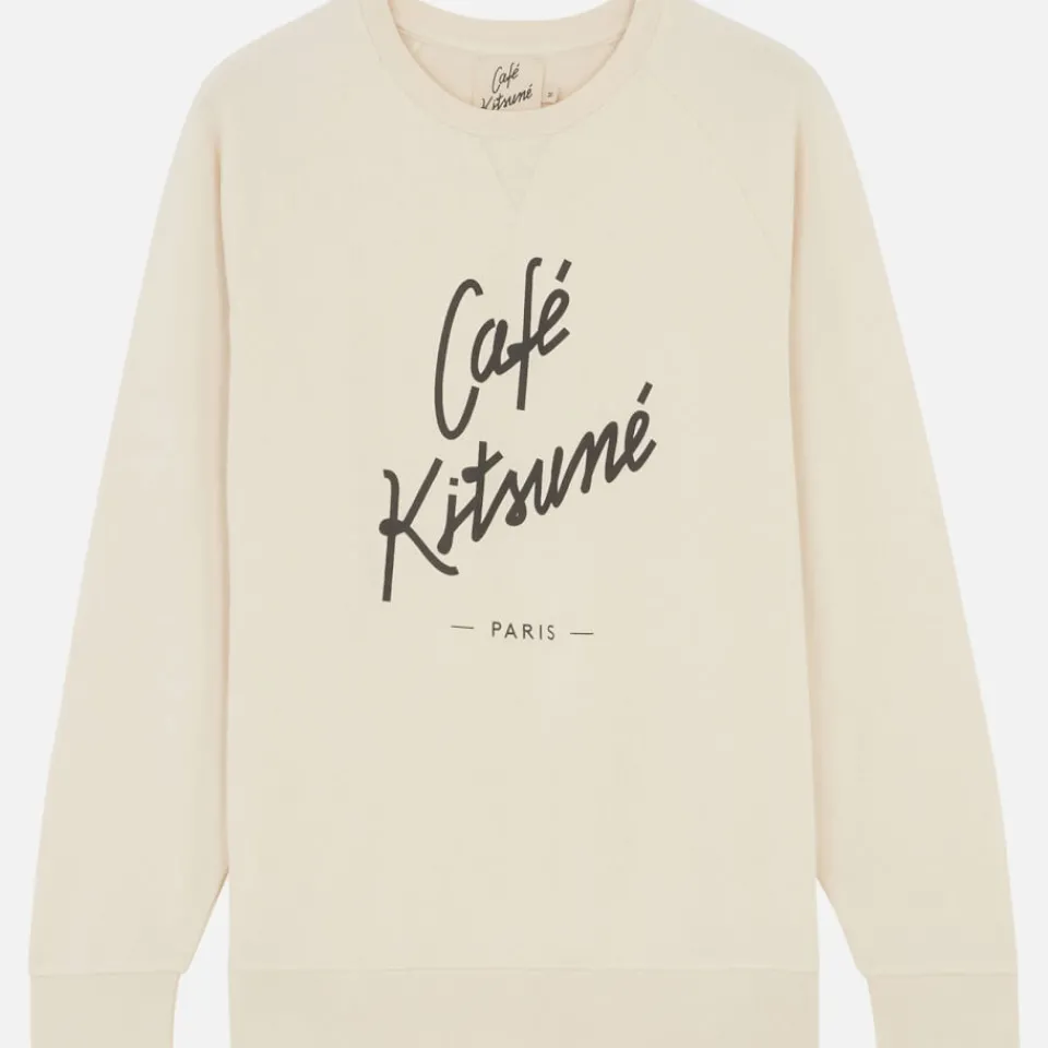 Sweatshirts|Café Kitsuné Logo-Printed Cotton-Jersey Sweatshirt - M