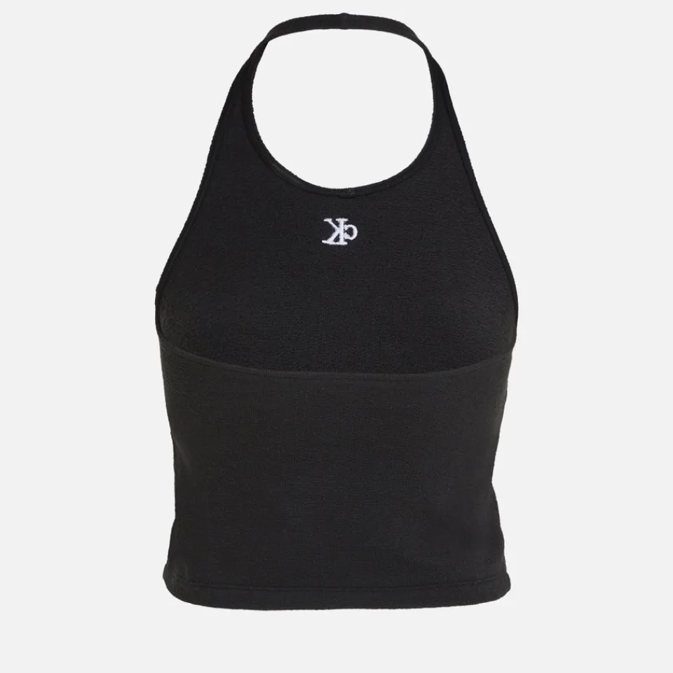 T-Shirts And Tops|Dr. Martens Calvin Klein Jeans Slub Ribbed Woven Halterneck Top - S