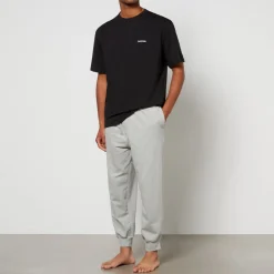 Trousers|Loungewear|Calvin Klein Logo-Waistbanded Jersey Jogger Bottoms - L