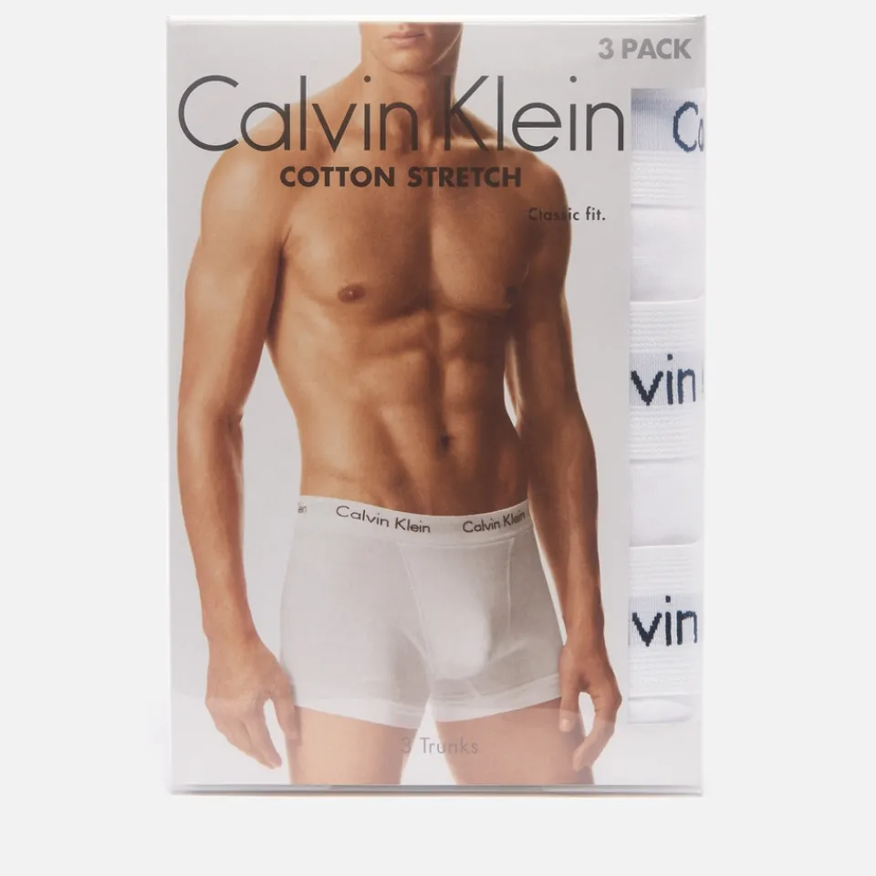 Underwear|Calvin Klein Men's Cotton-Blend Trunks - M