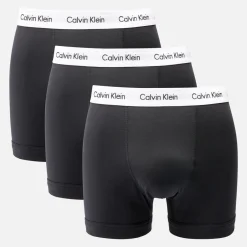 Underwear|Dr. Martens Calvin Klein Men's Three-Pack Cotton-Jersey Trunks - Black - S