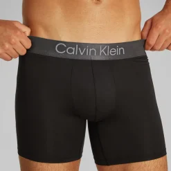 Underwear|Calvin Klein 3-Pack Brushed Cotton-Blend Jersey Boxer Briefs - S