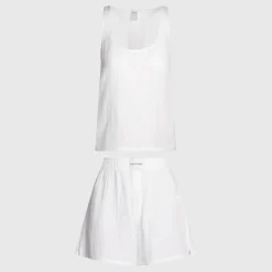 Loungewear|ïn home Calvin Klein Textured Cotton-Gauze Sleeveless Short Set - S