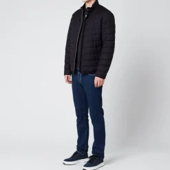 T-Shirts|T-Shirts|Dr. Martens Canali Men's Long Sleeve Wool Tip Button Polo Shirt - Navy - IT 46/UK 36