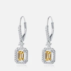 Jewellery|Dr. Martens Carat London Moxie Emerald Borderset White Gold-Plated Earrings