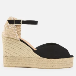 Heels|Sandals & Slides|Dr. Martens Castañer Women's Bianca Canvas Espadrille Wedge Sandals - 6