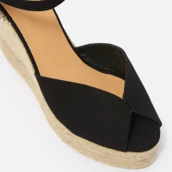 Heels|Sandals & Slides|Dr. Martens Castañer Women's Bianca Canvas Espadrille Wedge Sandals - 6