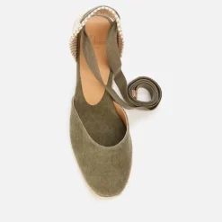 Sandals & Slides|Sandals|Dr. Martens Castañer Women's Carina 6 Canvas Espadrilles - Olive - UK 3
