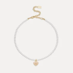 Jewellery|Dr. Martens Coach C Heart Gold-Plated Faux Pearl Choker Necklace