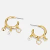 Jewellery|Dr. Martens Coach Charm Embellished Pendant Gold-Tone Hoop Earrings