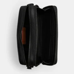 Bags|Holiday Bags|AMI Coach Charter 19 Signature Coated-Canvas and Leather Crossbody Bag
