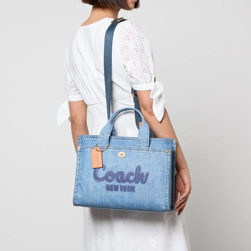 Holiday Bags|Bags|Dr. Martens Coach Denim Cargo Logo-Embroidered Denim Tote Bag