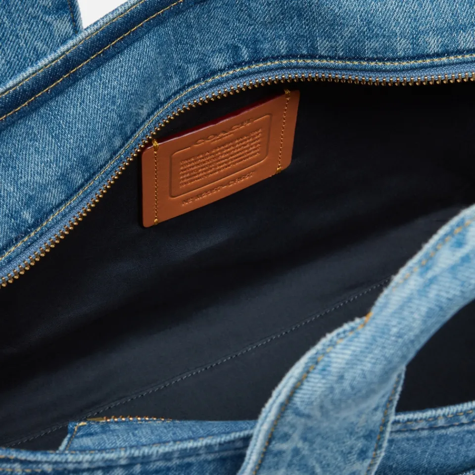 Holiday Bags|Bags|Dr. Martens Coach Denim Cargo Logo-Embroidered Denim Tote Bag