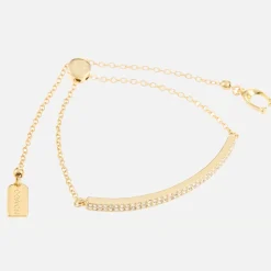 Jewellery|Dr. Martens Coach Gold-Plated Cubic Zirconia Slider Bracelet