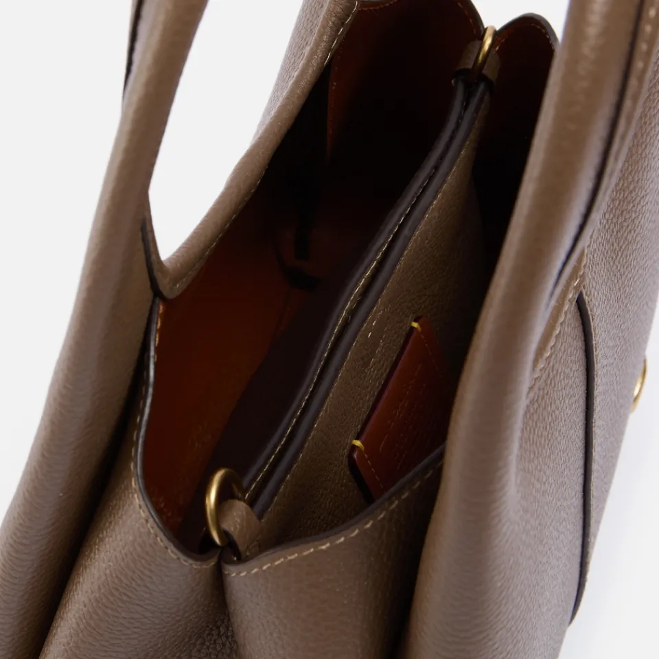 Bags|Coach Lana 23 Polished Pebble-Grain Leather Shoulder Bag