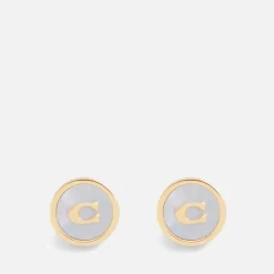 Jewellery|Dr. Martens Coach Mop Coin Gold-Tone Stud Earrings