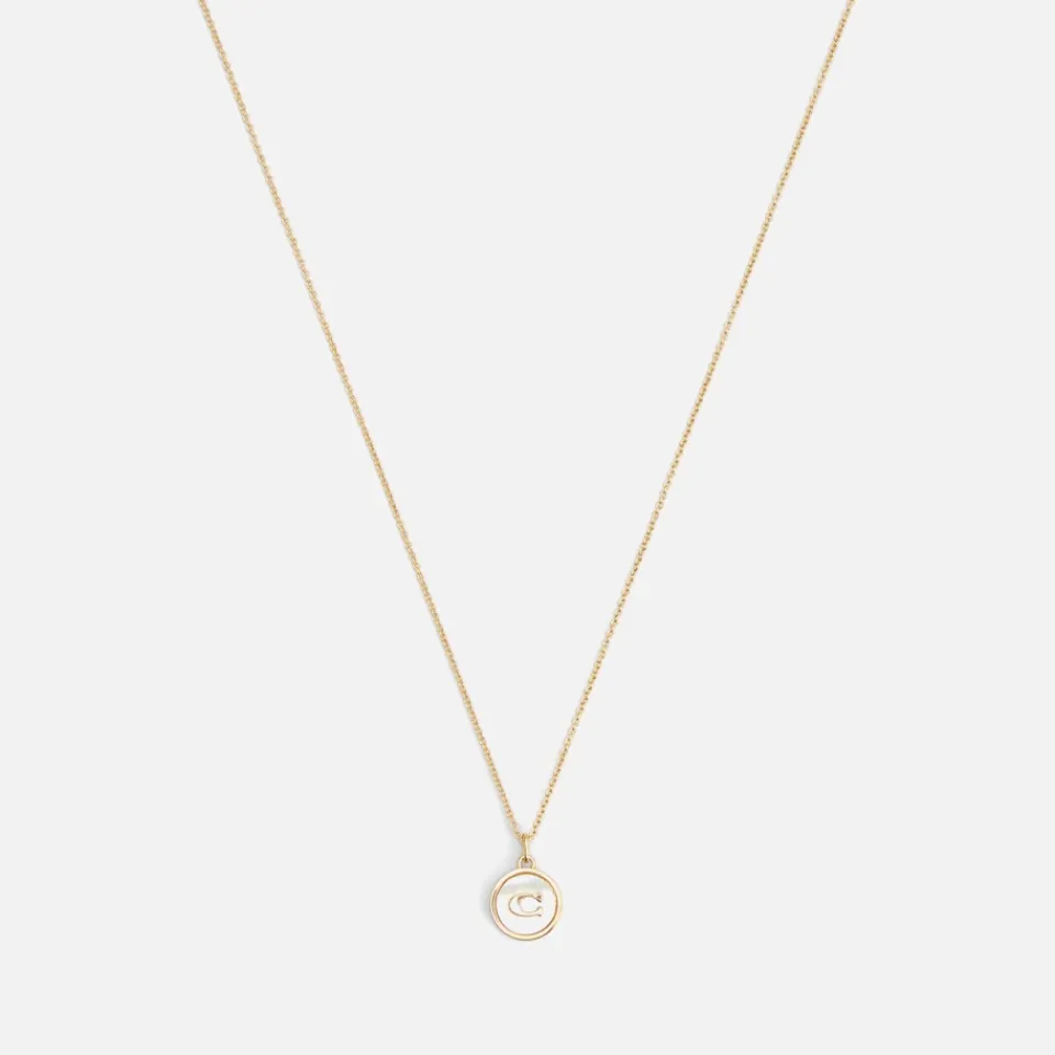 Jewellery|Dr. Martens Coach Mop Coin Short Gold-Tone Pendant Necklace