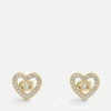 Jewellery|Dr. Martens Coach Pavé Heart Gold-Toned Stud Earrings