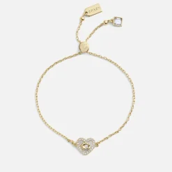 Jewellery|Dr. Martens Coach Pavé Heart Gold-Toned Slider Bracelet