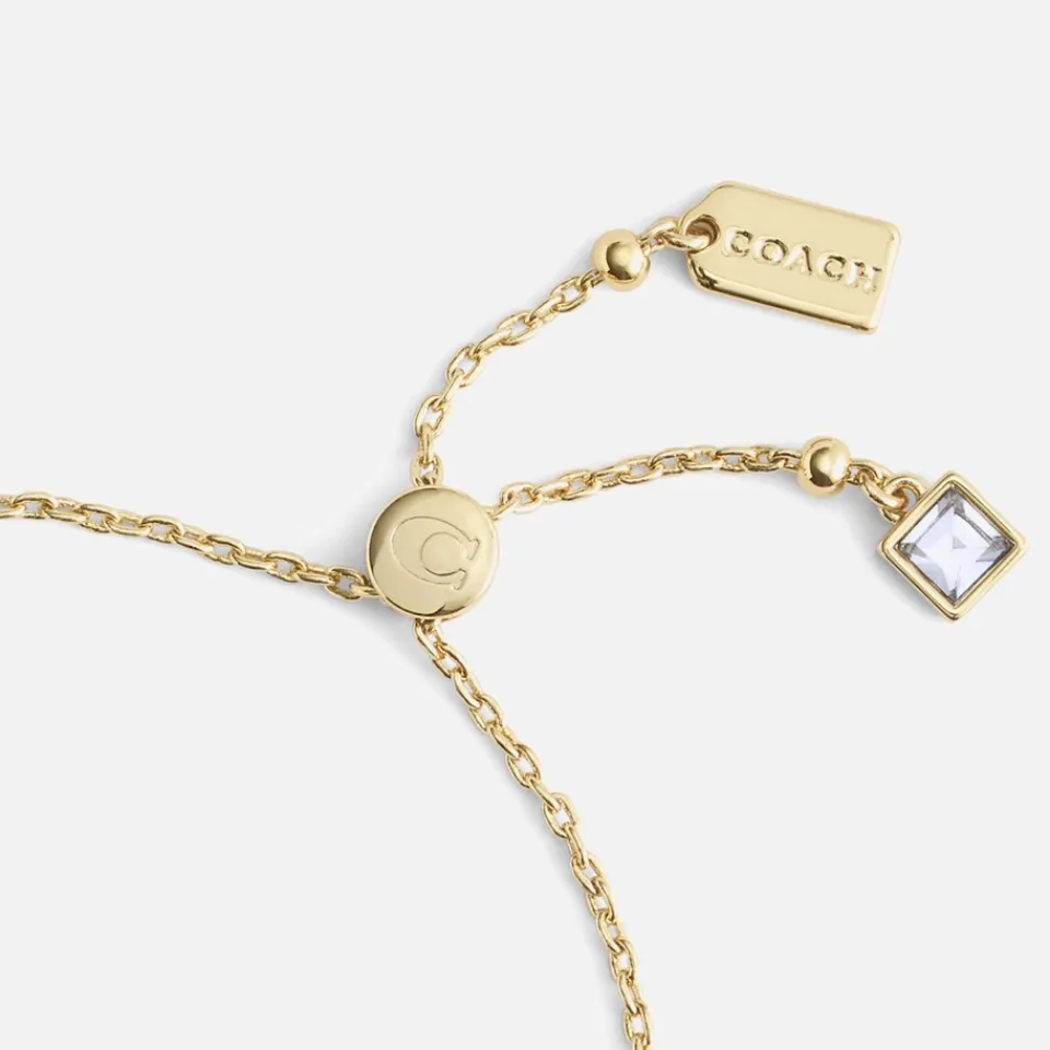 Jewellery|Dr. Martens Coach Pavé Heart Gold-Toned Slider Bracelet