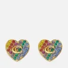 Jewellery|Dr. Martens Coach Pave Heart Gold-Plated Crystals Stud Earrings