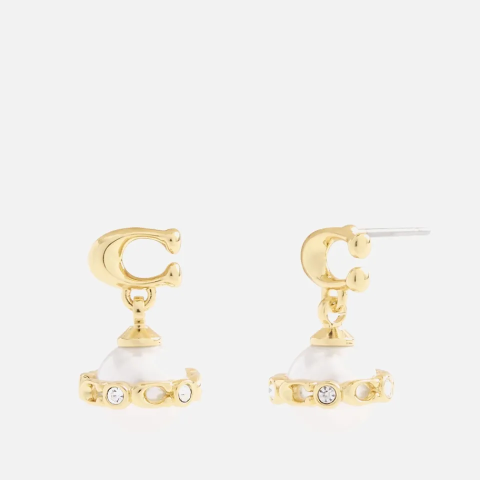 Jewellery|Dr. Martens Coach Pearl Orb Gold-Tone Drop Earrings