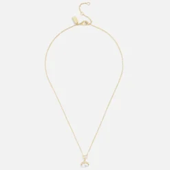 Jewellery|Coach Pearl Orb Short Gold-Tone Pendant Necklace