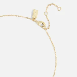 Jewellery|Coach Pearl Orb Short Gold-Tone Pendant Necklace