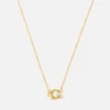 Jewellery|Coach Pearl Signature Gold-Tone Pendant Necklace